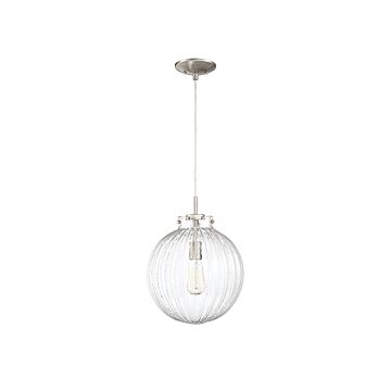 Trade Winds Lighting 1 Light Pendant Light In Brushed Nickel