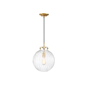 Mmin2 One Light Mini Pendant in Natural Brass by Meridian