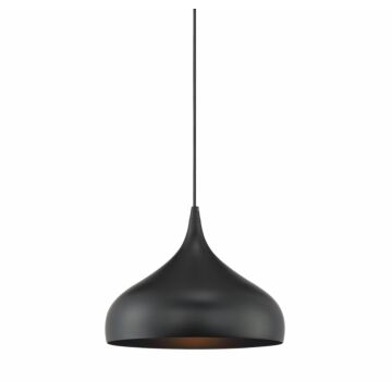 Trade Winds Lighting 1 Light Pendant Light In Matte Black