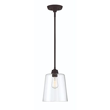 Trade Winds Lighting 1 Light Pendant Light In Matte Black