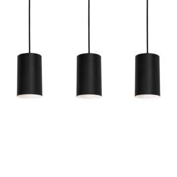 Tyke Three Light Linear Pendant in Black by AFX Lighting