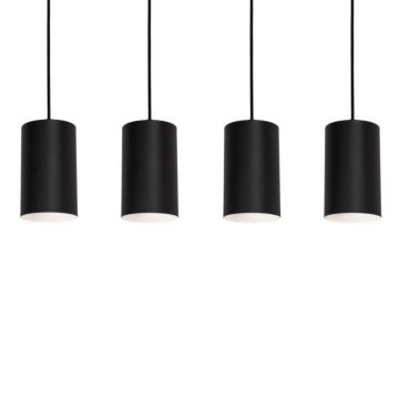 Tyke Four Light Linear Pendant in Black by AFX Lighting