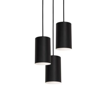 Tyke Three Light Pendant in Black by AFX Lighting