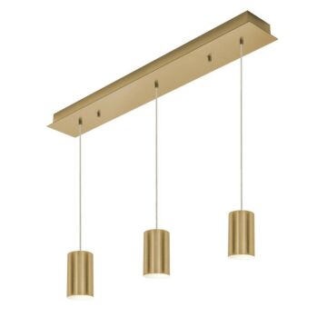 Tyke Three Light Pendant in Satin Brass by AFX Lighting