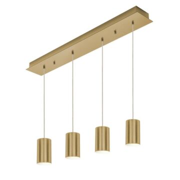 Tyke Four Light Pendant in Satin Brass by AFX Lighting