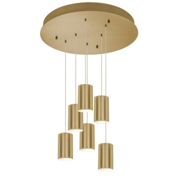 Tyke Six Light Pendant in Satin Brass by AFX Lighting