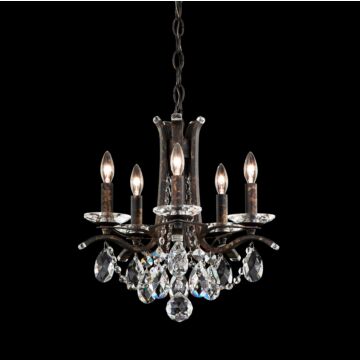 Vesca Five Light Chandelier in Etruscan Gold by Schonbek