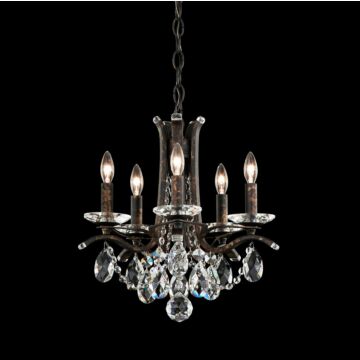 Vesca Five Light Chandelier in Heirloom Bronze by Schonbek