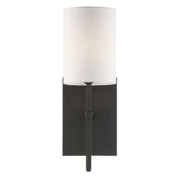 Veronica One Light Wall Sconce in Black Forged by Crystorama