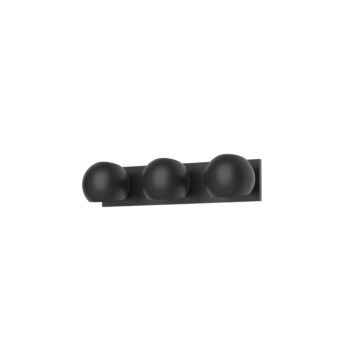 Willow Three Light Bathroom Fixtures in Matte Black by Alora