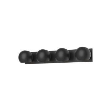 Willow Four Light Bathroom Fixtures in Matte Black by Alora