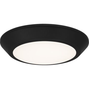 Verge LED Flush Mount in Earth Black by Quoizel