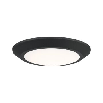Verge LED Flush Mount in Earth Black by Quoizel
