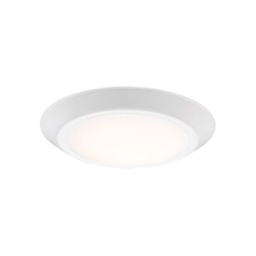 Verge Flush Mount in Matte White by Quoizel