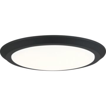 Verge LED Flush Mount in Earth Black by Quoizel