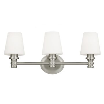 Feiss Xavierre 3 Light Bathroom Vanity Light in Satin Nickel