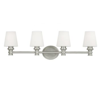 Feiss Xavierre 4 Light Bathroom Vanity Light in Satin Nickel