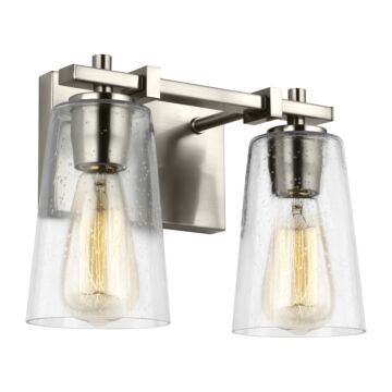 Mercer Two Light Vanity in Satin Nickel by Visual Comfort Studio