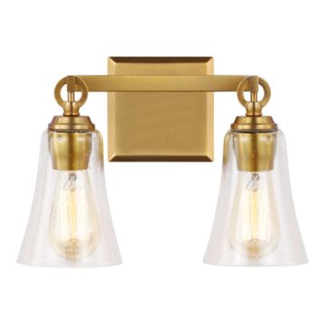 Monterro Two Light Vanity in Burnished Brass by Visual Comfort Studio