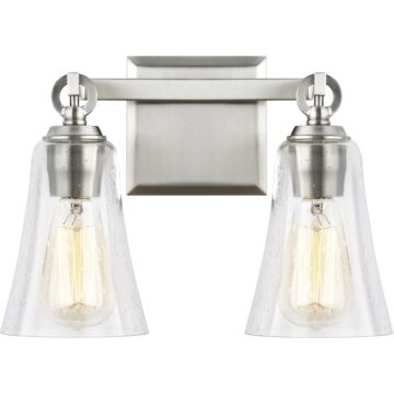 Monterro Two Light Vanity in Satin Nickel by Visual Comfort Studio