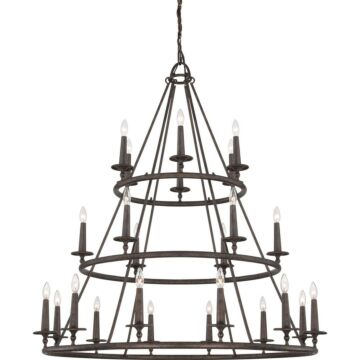 Voyager 24 Light Chandelier in Malaga by Quoizel