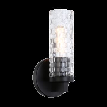 Weaver One Light Wall Sconce in Black by Matteo Lighting