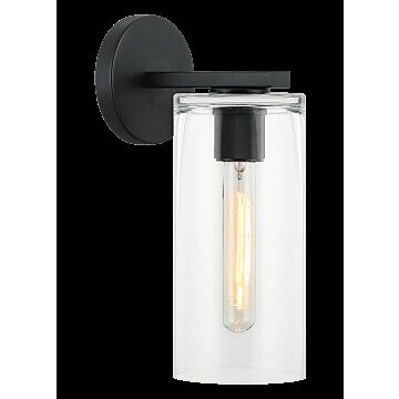 Lincoln Two Light Wall Sconce in Matte Black by Matteo Lighting