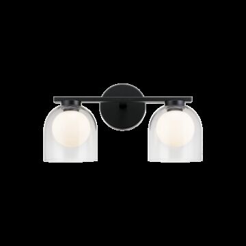 Derbishone Two Light Wall Sconce in Black by Matteo Lighting