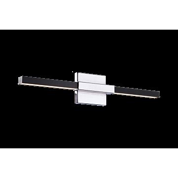 Lineare LED Wall Sconce in Matte Black & Chrome by Matteo Lighting