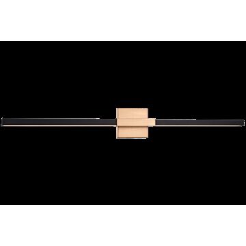 Lineare LED Wall Sconce in Matte Black & Aged Gold Brass by Matteo Lighting