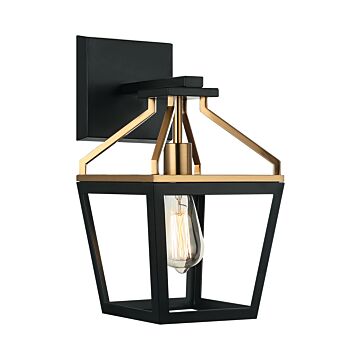 Mavonshire One Light Wall Sconce in Black   Aged Gold Brass by Matteo Lighting