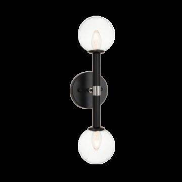 Stellar Two Light Wall Sconce in Black by Matteo Lighting