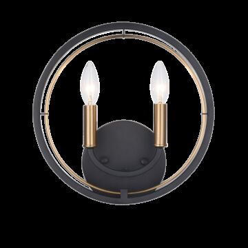 Odyssey Two Light Wall Sconce in Black by Matteo Lighting