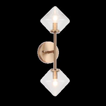 Matteo Novo 2 Light Wall Sconce In Aged Gold Brass