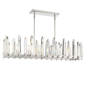 Watson Six Light Chandelier in Polished Nickel by Crystorama