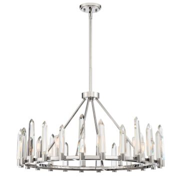 Watson Eight Light Chandelier in Polished Nickel by Crystorama