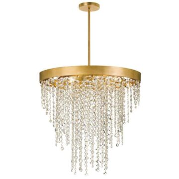 Winham Six Light Chandelier in Antique Gold by Crystorama