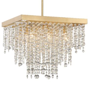 Winham Eight Light Chandelier in Antique Gold by Crystorama