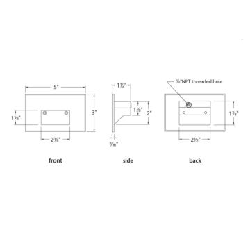 WAC STEP LGT 120V 2700K ANTI MICROBIAL WHITE in White on Aluminum