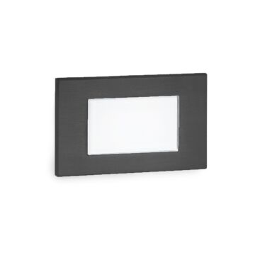 LEDme 1-Light LED Step and Wall Light in Black with Aluminum