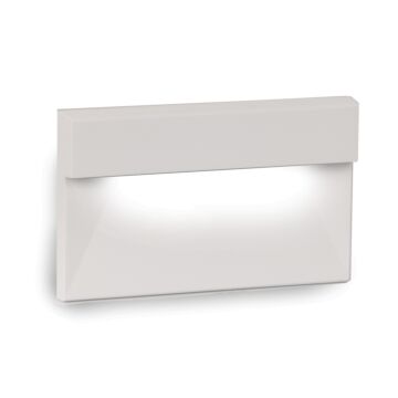 LEDme 1-Light LED Step and Wall Light in White with Aluminum