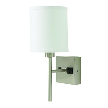 House of Troy Decorative 14 Inch Wall Lamp in Satin Nickel