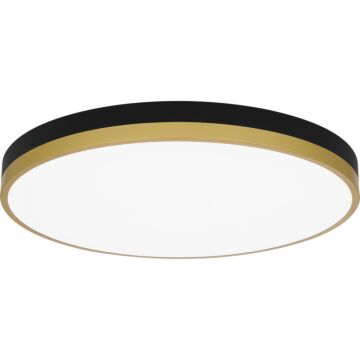 Weldin LED Flush Mount in Matte Black Gold by Quoizel
