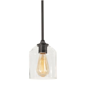 William One Light Pendant in Black by AFX Lighting