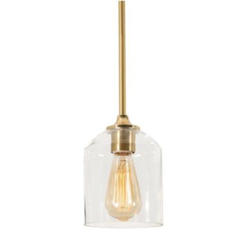 William One Light Pendant in Satin Brass by AFX Lighting