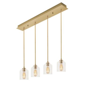 William Four Light Pendant in Satin Brass by AFX Lighting