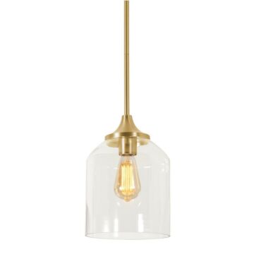 William One Light Pendant in Satin Brass by AFX Lighting