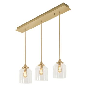 William Three Light Pendant in Satin Brass by AFX Lighting