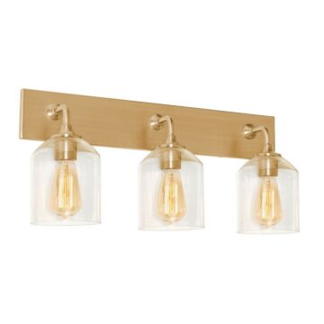 William Three Light Vanity in Satin Brass by AFX Lighting