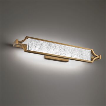 Emblem 1-Light LED Bathroom Vanity Light in Aged Brass